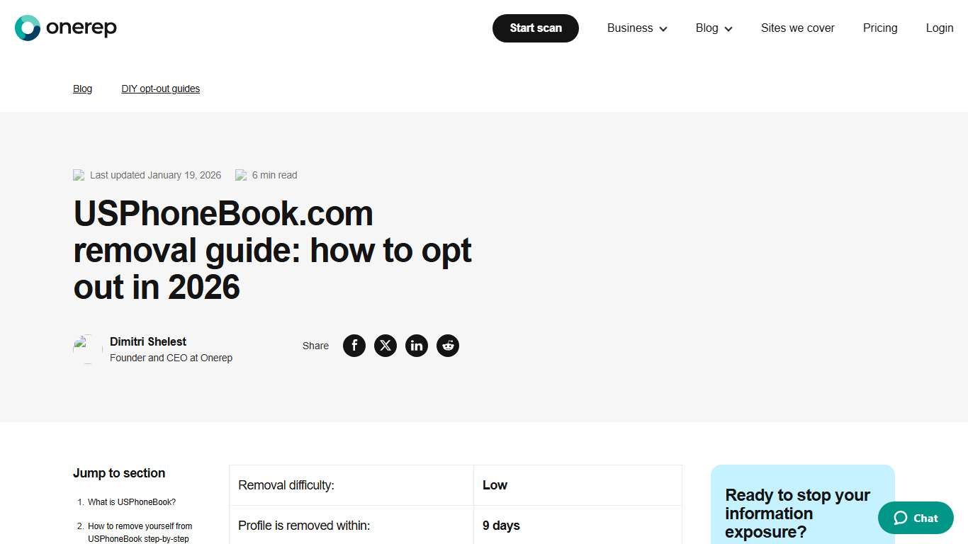 USPhoneBook.com Removal Guide: How To Opt Out In 2026